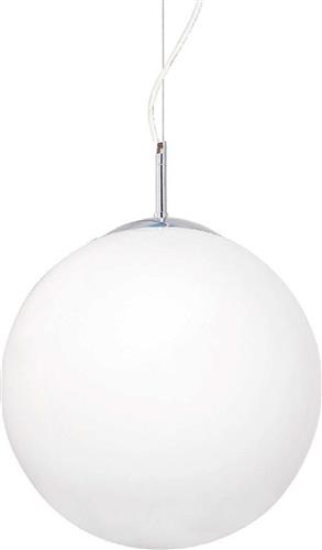 Aca Luna Μοντέρνο Κρεμαστό Φωτιστικό Μονόφωτο Μπάλα με Ντουί E27 σε Λευκό Χρώμα V2010C350