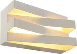 Aca Milano Μοντέρνο Φωτιστικό Τοίχου με Ενσωματωμένο LED και Θερμό Λευκό Φως σε Λευκό Χρώμα Πλάτους 20cm V80LEDW20WH