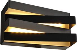 Aca Milano Μοντέρνο Φωτιστικό Τοίχου με Ενσωματωμένο LED και Θερμό Λευκό Φως σε Μαύρο Χρώμα Πλάτους 20cm V80LEDW20BK