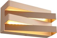 Aca Milano Μοντέρνο Φωτιστικό Τοίχου με Ενσωματωμένο LED και Θερμό Λευκό Φως σε Χρυσό Χρώμα Πλάτους 20cm V80LEDW20DG