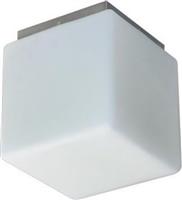 Aca Μοντέρνα Γυάλινη Πλαφονιέρα Οροφής με Ντουί E27 σε Λευκό χρώμα 20cm V283471C20