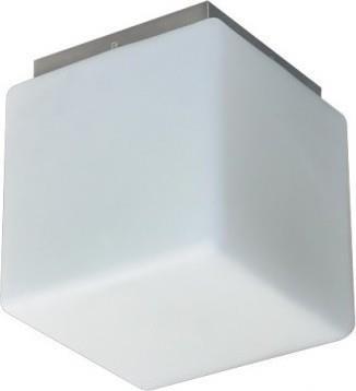 Aca Μοντέρνα Γυάλινη Πλαφονιέρα Οροφής με Ντουί E27 σε Λευκό χρώμα 20cm V283471C20