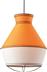 Aca Μοντέρνο Κρεμαστό Φωτιστικό Μονόφωτο με Ντουί E27 σε Πορτοκαλί Χρώμα V371961PY