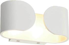 Aca Nephele Μοντέρνο Φωτιστικό Τοίχου με Ενσωματωμένο LED και Φυσικό Λευκό Φως σε Λευκό Χρώμα Πλάτους 16cm L350494