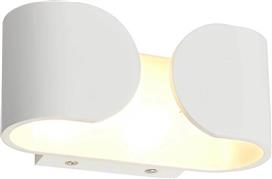 Aca Nephele Μοντέρνο Φωτιστικό Τοίχου με Ενσωματωμένο LED και Θερμό Λευκό Φως σε Λευκό Χρώμα L35049