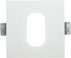 Aca Νο617 Τετράγωνο Μεταλλικό Πλαίσιο για Σποτ σε Λευκό χρώμα 8.8x8.8cm BS617W