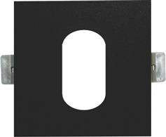 Aca Νο617 Τετράγωνο Μεταλλικό Πλαίσιο για Σποτ σε Μαύρο χρώμα 8.8x8.8cm BS617B