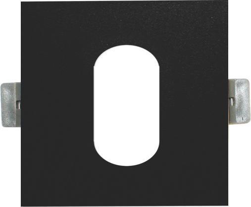 Aca Νο617 Τετράγωνο Μεταλλικό Πλαίσιο για Σποτ σε Μαύρο χρώμα 8.8x8.8cm BS617B