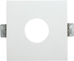 Aca Νο619 Τετράγωνο Μεταλλικό Πλαίσιο για Σποτ σε Λευκό χρώμα 8.8x8.8cm BS619W