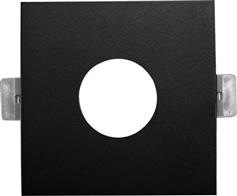 Aca Νο619 Τετράγωνο Μεταλλικό Πλαίσιο για Σποτ σε Μαύρο χρώμα 8.8x8.8cm BS619B