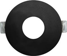 Aca Νο620 Στρογγυλό Μεταλλικό Πλαίσιο για Σποτ σε Μαύρο χρώμα 8.8x8.8cm BS620B