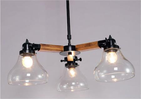 Aca Paralia Μοντέρνο Κρεμαστό Φωτιστικό Τρίφωτο Ράγα με Ντουί E27 σε Καφέ Χρώμα OD905003P