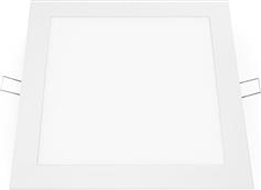 Aca Παραλληλόγραμμο Χωνευτό Σποτ με Ενσωματωμένο LED και Φυσικό Λευκό Φως σε Λευκό χρώμα 22.3x22.3cm PENU1840SW