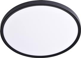 Aca Πλαφονιέρα Οροφής 23cm Μαύρη με Ενσωματωμένο LED VEL18CCTB