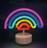 Aca Rainbow Επιτραπέζιο Διακοσμητικό Φωτιστικό με Φωτισμό RGB Neon Μπαταρίας Πολύχρωμο F04003303