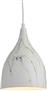 Aca Roxanne Vintage Κρεμαστό Φωτιστικό Μονόφωτο Καμπάνα με Ντουί E27 σε Λευκό Χρώμα KS174317MR