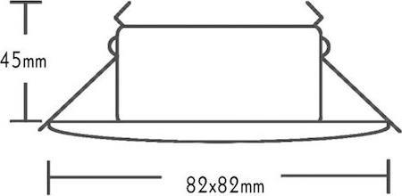 Aca Σποτ Οροφής Εξωτερικού Χώρου GU10 MR16 σε Ασημί Χρώμα BS3406NM
