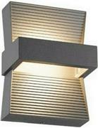 Aca Στεγανή Επιτοίχια Πλαφονιέρα Εξωτερικού Χώρου με Ενσωματωμένο LED σε Γκρι Χρώμα HI2661