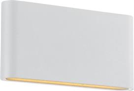 Aca Στεγανή Επιτοίχια Πλαφονιέρα Εξωτερικού Χώρου με Ενσωματωμένο LED σε Λευκό Χρώμα LG2632W