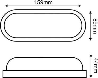 Aca Στεγανή Επιτοίχια Χελώνα Εξωτερικού Χώρου με Ενσωματωμένο LED 10W 3000Κ σε Μαύρο Χρώμα DORA1030B