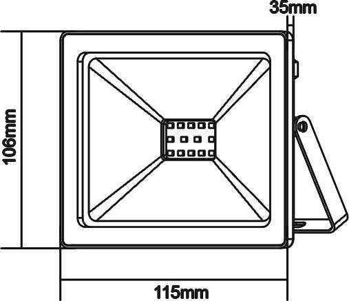 Aca Στεγανός Προβολέας IP66 Ισχύος 10W με Φυσικό Λευκό Φως σε Λευκό χρώμα Q1040WDC