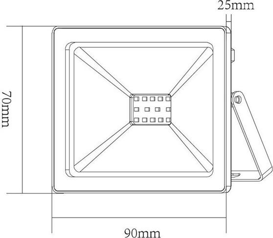 Aca Στεγανός Προβολέας IP66 Ισχύος 10W με Φυσικό Λευκό Φως σε Λευκό χρώμα Q1040WDC