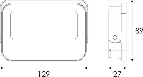 Aca Στεγανός Προβολέας LED 20W IP66 N20CCT