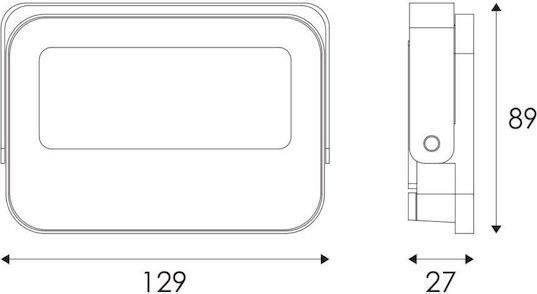 Aca Στεγανός Προβολέας LED 20W IP66 N20CCT