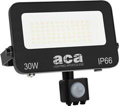 Aca Στεγανός Προβολέας LED 30W Θερμό Λευκό με Αισθητήρα Κίνησης IP66 N30CCTS