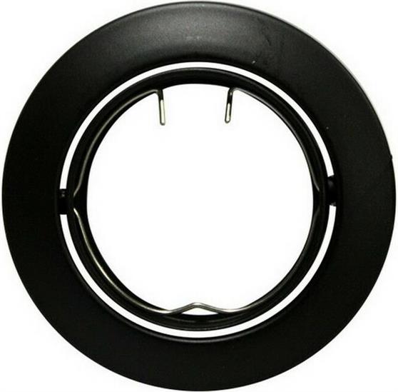 Aca Στρογγυλό Μεταλλικό Πλαίσιο για Σποτ με Ντουί GU10 MR16 Κινούμενο σε Μαύρο χρώμα 7.3x7.3cm AC.0453254WB