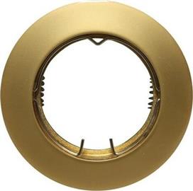 Aca Στρογγυλό Μεταλλικό Πλαίσιο για Σποτ με Ντουί GU10 MR16 σε Χρυσό χρώμα 7.5x7.5cm AC.0451042PG