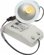 Aca Στρογγυλό Μεταλλικό Χωνευτό Σποτ με Ενσωματωμένο LED και Θερμό Λευκό Φως σε Λευκό χρώμα 5x5cm WISP1027