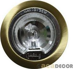Aca Στρογγυλό Μεταλλικό Χωνευτό Σποτ με Ντουί G4 σε Χρυσό χρώμα 7.2x7.2cm AC.045B813GM
