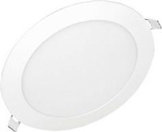 Aca Στρογγυλό Χωνευτό LED Panel Ισχύος 12W με Θερμό Λευκό Φως 17x17cm PLATO1230RW