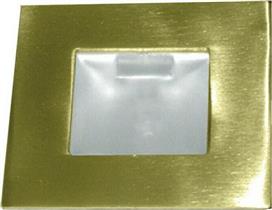 Aca Τετράγωνο Γυάλινο Χωνευτό Σποτ με Ντουί G4 σε Χρυσό χρώμα 7.3x7.3cm BS820GM
