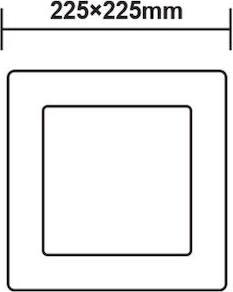 Aca Τετράγωνο LED Panel 18W με Θερμό Λευκό Φως 3000K 20.8x20.8cm VEKO1830SW