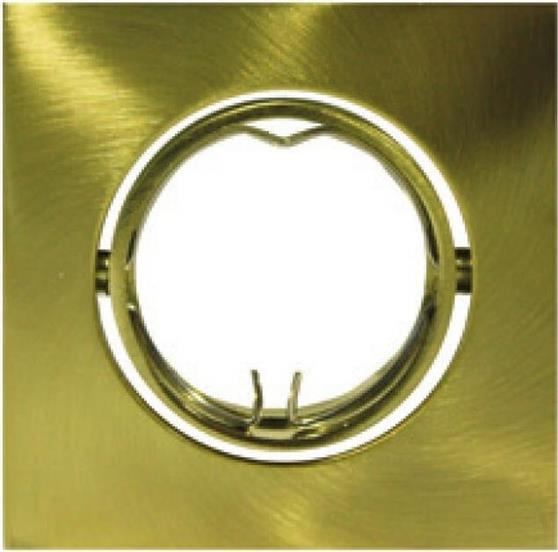 Aca Τετράγωνο Μεταλλικό Πλαίσιο για Σποτ με Ντουί GU10 MR11 Κινούμενο σε Χρυσό χρώμα 6.3x6.3cm BS3262GMMR11
