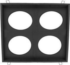 Aca Τετράγωνο Μεταλλικό Πλαίσιο για Σποτ σε Μαύρο χρώμα 35.5x35.5cm SDLFCB4180A