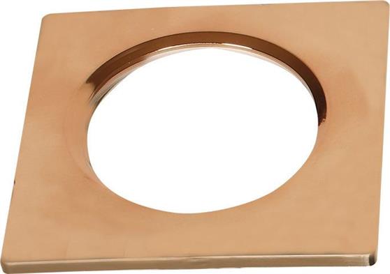 Aca Τετράγωνο Πλαστικό Πλαίσιο για Σποτ με Ντουί GU10 FALKO7S σε Χάλκινο χρώμα 8.6x8.6cm FALKOSBR