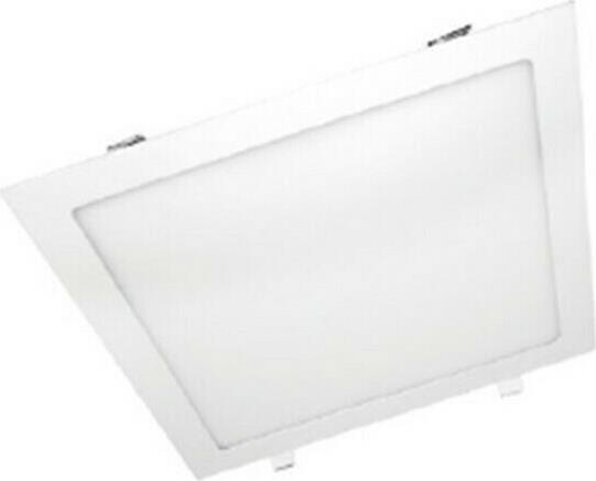 Aca Τετράγωνο Χωνευτό LED Panel Ισχύος 18W με Φυσικό Λευκό Φως 22.5x22.5cm PLATO1840SW
