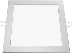 Aca Τετράγωνο Χωνευτό Σποτ με Ενσωματωμένο LED και Φυσικό Λευκό Φως σε Ασημί χρώμα 22.3x22.3cm PENU1840SNM