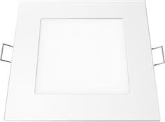 Aca Τετράγωνο Χωνευτό Σποτ με Ενσωματωμένο LED και Φυσικό Λευκό Φως σε Λευκό χρώμα 11.8x11.8cm PENU640SW
