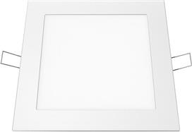 Aca Τετράγωνο Χωνευτό Σποτ με Ενσωματωμένο LED και Φυσικό Λευκό Φως σε Λευκό χρώμα 17x17cm PENU1240SW