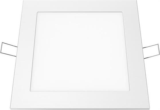 Aca Τετράγωνο Χωνευτό Σποτ με Ενσωματωμένο LED και Φυσικό Λευκό Φως σε Λευκό χρώμα 17x17cm PENU1240SW