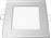 Aca Τετράγωνο Χωνευτό Σποτ με Ενσωματωμένο LED και Ψυχρό Λευκό Φως σε Ασημί χρώμα 11.8x11.8cm PENU665SNM