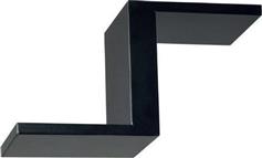Aca Tetris Μοντέρνο Φωτιστικό Τοίχου με Ενσωματωμένο LED και Θερμό Λευκό Φως σε Μαύρο Χρώμα Πλάτους 12cm L36294BK