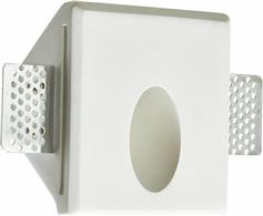 Aca Trimless Mavis Τετράγωνο Γύψινο Χωνευτό Σποτ με Ντουί GU10 σε Λευκό χρώμα 10x10cm G8004MR