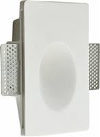 Aca Trimless Rosie Παραλληλόγραμμο Γύψινο Χωνευτό Σποτ με Ενσωματωμένο LED σε Λευκό χρώμα 18x12cm G8009MR