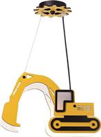 Aca VRoom Μονόφωτο Παιδικό Φωτιστικό Κρεμαστό από Ξύλο 40W με Υποδοχή E14 σε Κίτρινο Χρώμα 40x25cm ZM511P40Y