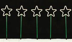 Aca Χριστουγεννιάτικα Διακοσμητικά Επιδαπέδια Αστέρια Φωτιζόμενα Πλαστικά Θερμό Λευκό 400x66x400cm 5τμχ X084001125